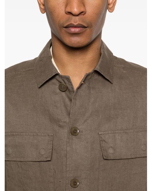 DUNO Brown Pocket Alcamo Coat for men