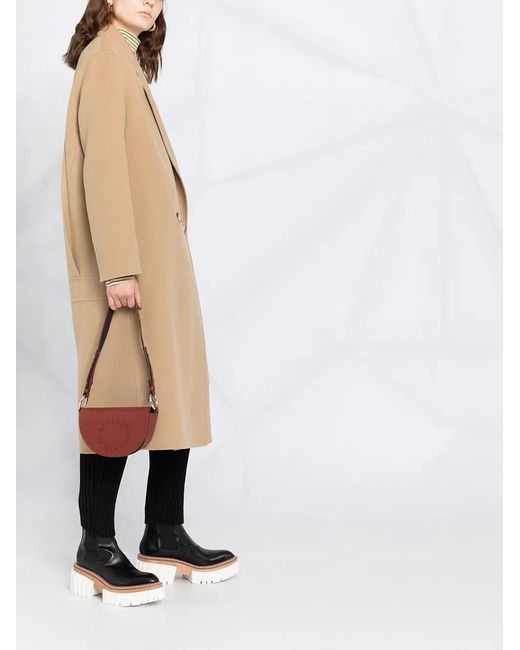 Stella McCartney Natural Oversized Double-Breasted Wool Coat