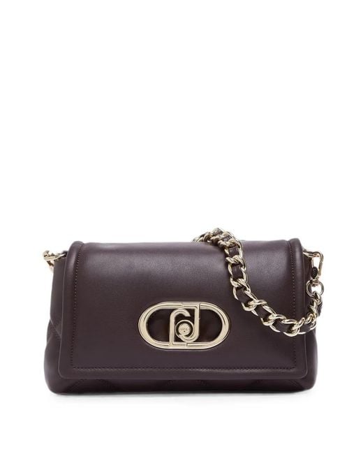 Liu Jo Gray Medium Lapuffy Bag With Quilted Design
