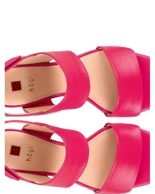 Högl Pink Cindy Block-Heel Platform Sandals