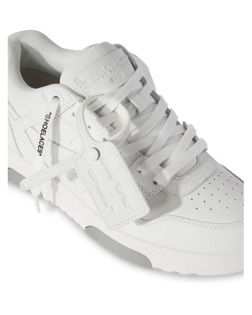 Off-White c/o Virgil Abloh White Out Of Office Leather Sneakers