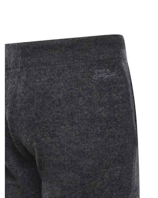 Mc2 Saint Barth Black Pantalon De Jogging À Lien De Resserrage for men