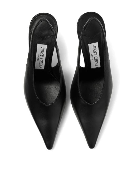 Jimmy Choo Black Isa Heeled Pumps