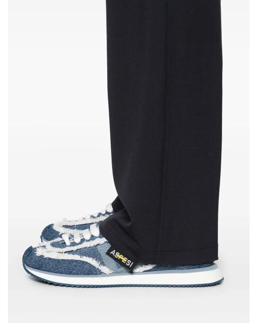 Aspesi Blue Straight Trousers