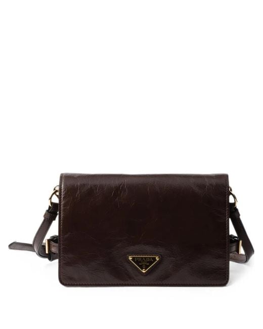 Prada Brown Mini Leather Shoulder Bag