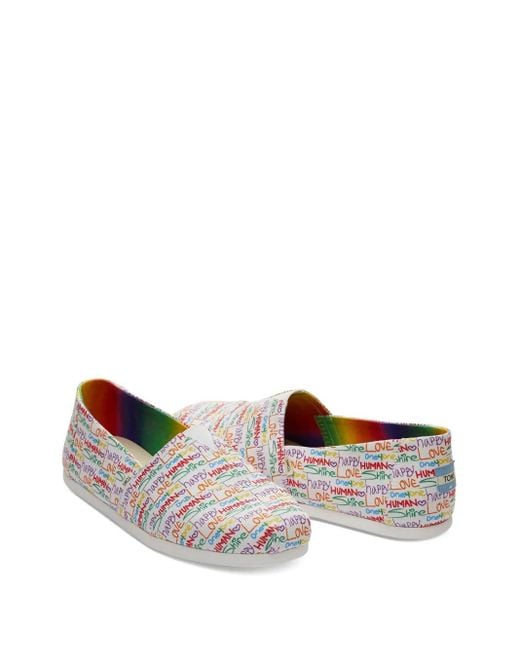 TOMS White Print Espadrilles for men
