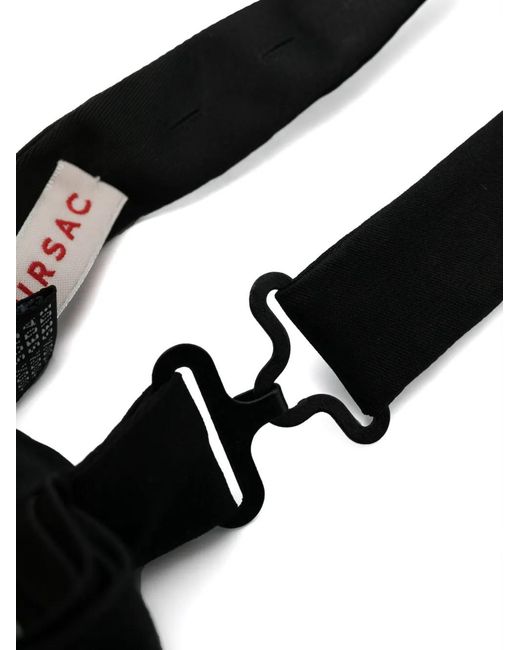 Fursac Black Adjustable Silk Bow Tie for men
