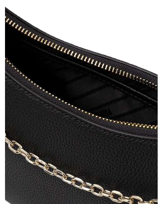 Patrizia Pepe Black Logo-Lettering Cross Body Bag