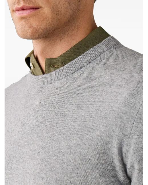 Hackett Gray Elbow-Patch Knit for men