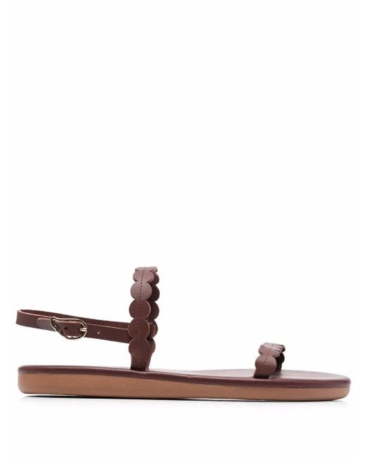 Ancient Greek Sandals Brown Aroula Leather Sandals