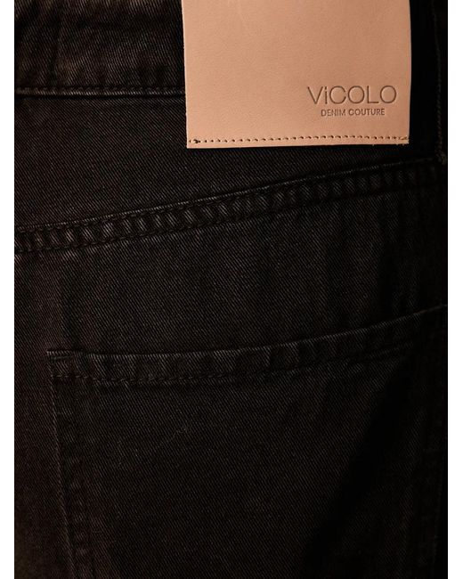 ViCOLO Black Wide-Leg Trousers