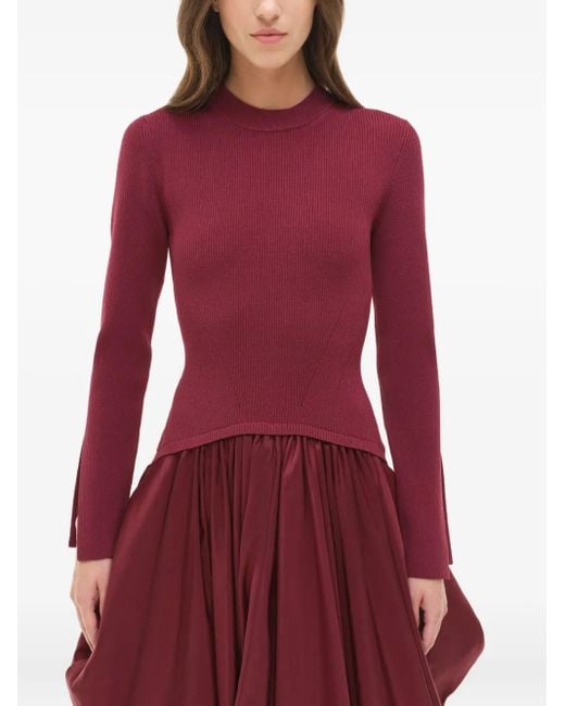 Jonathan Simkhai Purple Kenlie Balloon Dress