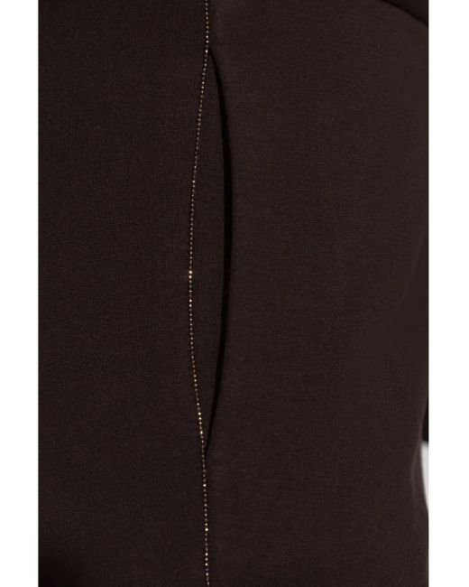Fabiana Filippi Brown Side Stripe Tailored Trousers