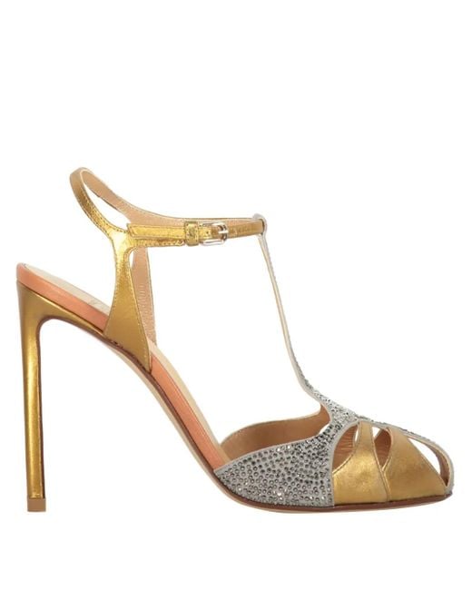 Francesco Russo White Pumps mit Kristallen 105mm