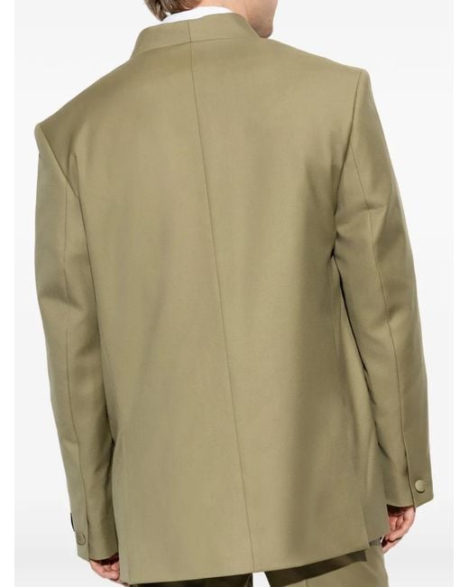 KENZO Green Wrap-Tie Virgin-Wool Jacket for men