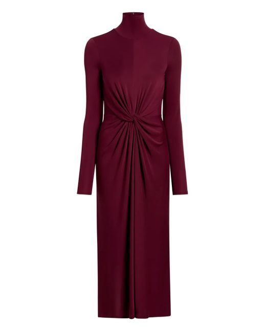 Cinq À Sept Red Tovianna Knotted Midi Dress