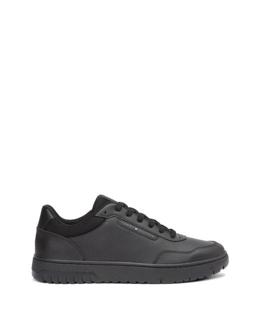 Tommy Hilfiger Black Perforated Sneakers for men