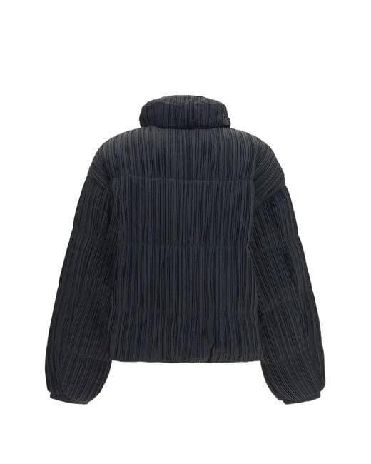 GONGDID DESIGN Blue Pleated Reversible Jacket