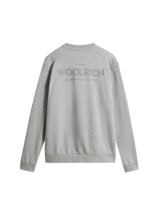 Woolrich Gray Sweat À Logo Macro for men