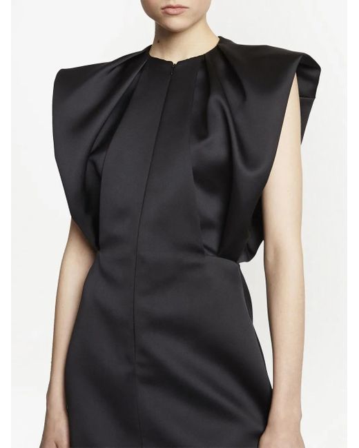 Proenza Schouler Black Satin Shift Dress