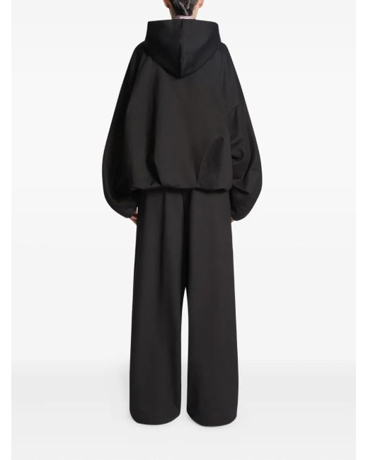 Dries Van Noten Black Pleated Drawstring Track Pants