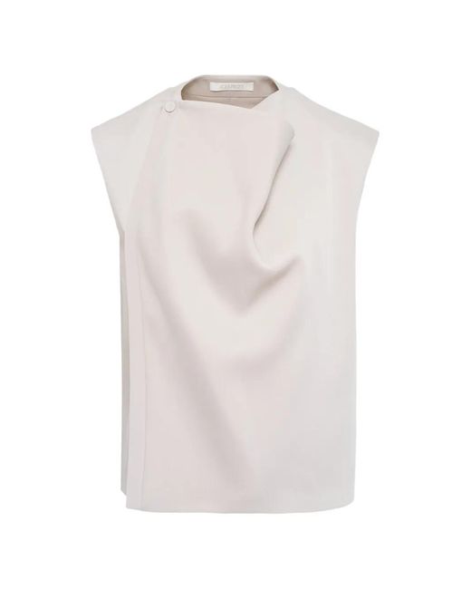 Club21 White Draped Woven Top