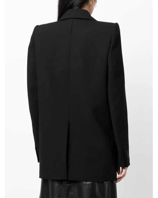 Khaite Black Single-Breasted Cotton-Blend Blazer