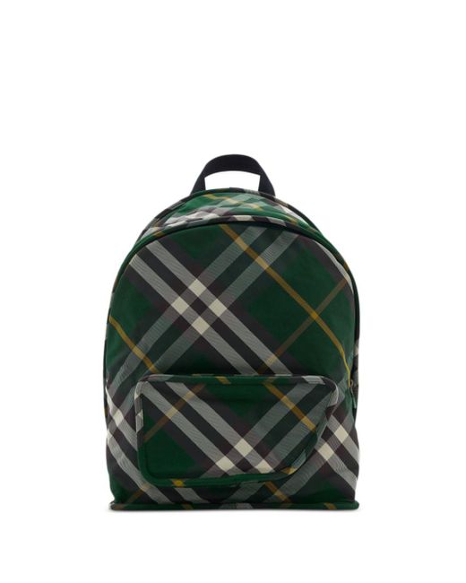 Burberry Green Shield Vintage-check Backpack for men