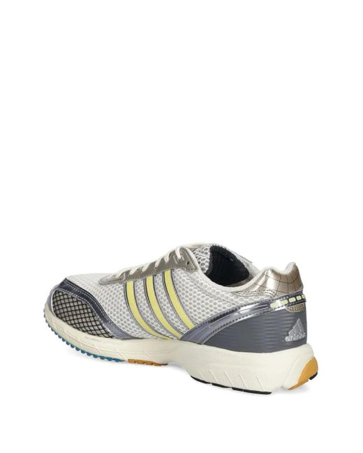 Adidas White Adizero Adios Og Striped Sneakers for men
