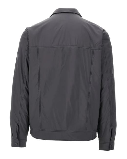 Herno Gray Padded Shirt Jacket for men
