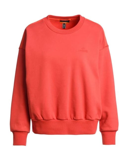 Parajumpers Sweater Met Geborduurd Logo in het Red