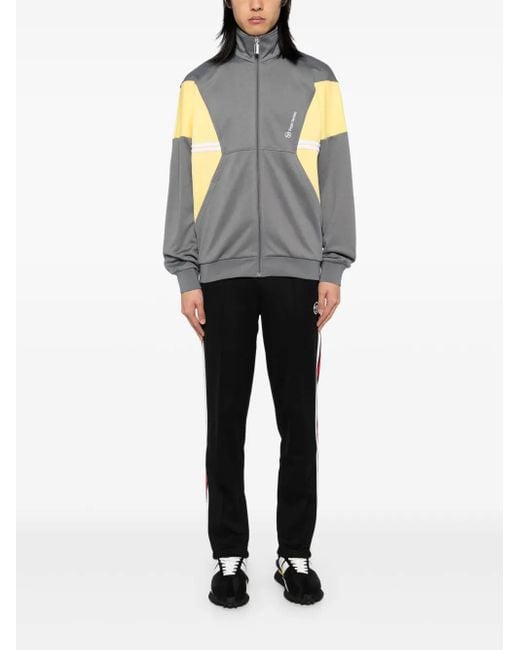 Sergio Tacchini Gray Embroidered Track Jacket for men
