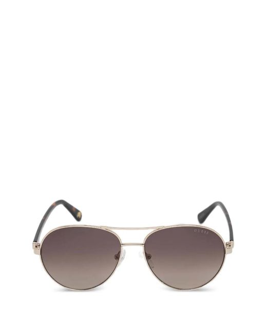 GUESS EYEWEAR Metallic Pilot-Frame Sunglasses