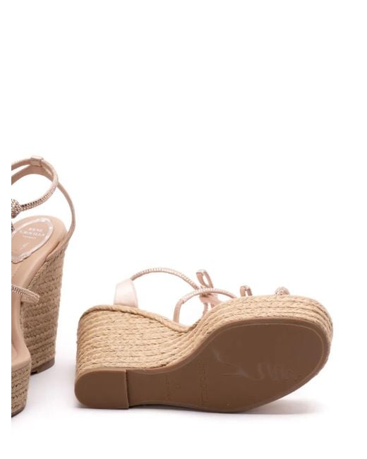 Rene Caovilla Natural 100Mm Bow-Detailed Espadrilles