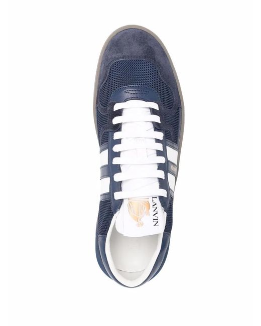 Lanvin Blue Clay Logo-Detail Sneakers for men