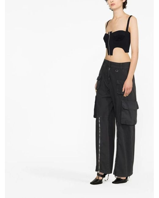 Dion Lee Black Double Arch Bustier Top