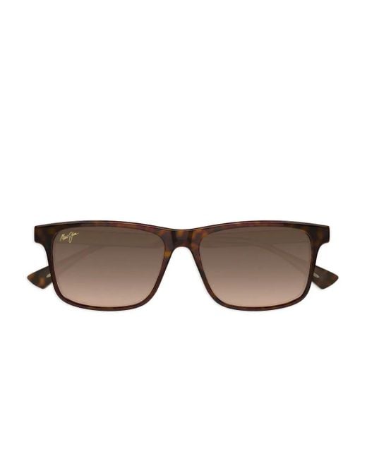 Maui Jim Brown Rectangle Frame Sunglasses for men