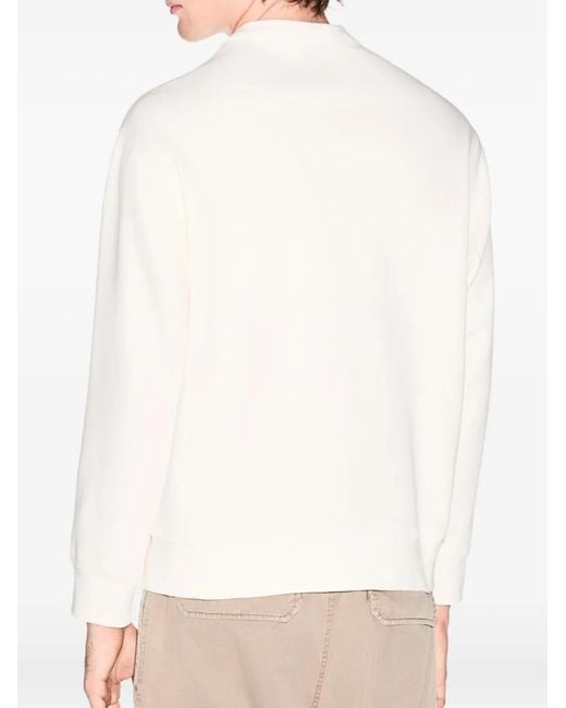 ARMANI EXCHANGE White Logo-Patch Sweater for men