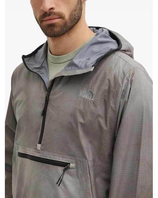 The North Face Gray Quarter-Zip Hooded Jacket for men