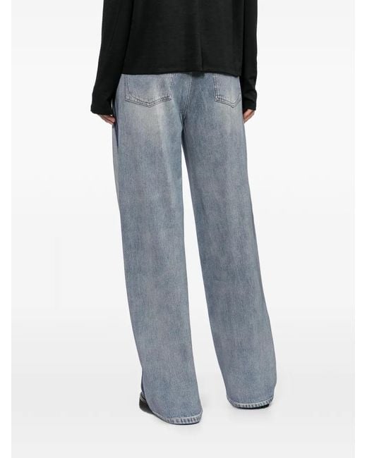 Rag & Bone Gray Jean Droit À Rayures Latérales