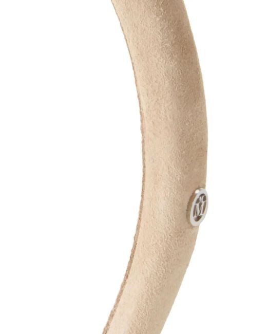 Maison Michel White Suede Headband