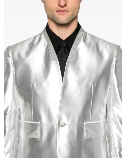 SAPIO Gray Tela Single-Breasted Blazer for men