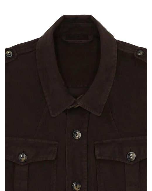 Fortela Black Owen Front-Pockets Jacket for men