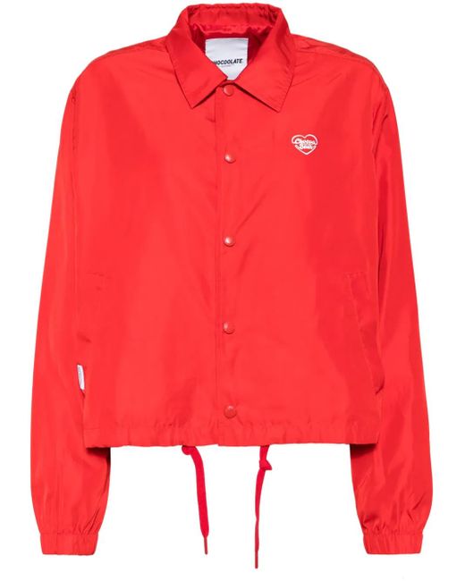 Chocoolate Red Logo-Print Jacket