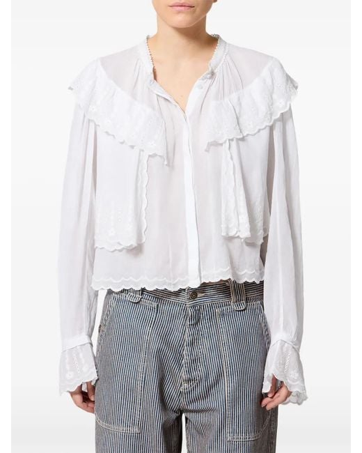 Isabel Marant White Kelmon Top