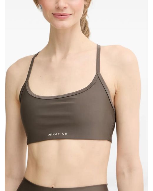 P.E Nation Brown Fairmont Sports Bra