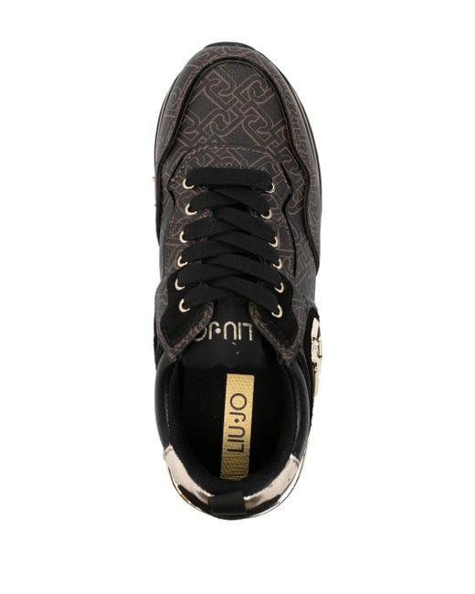 Liu Jo Black Logo-print Sneakers