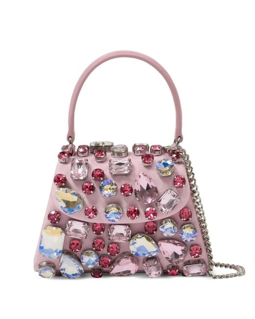 Self-Portrait White Crystal Mini Bag