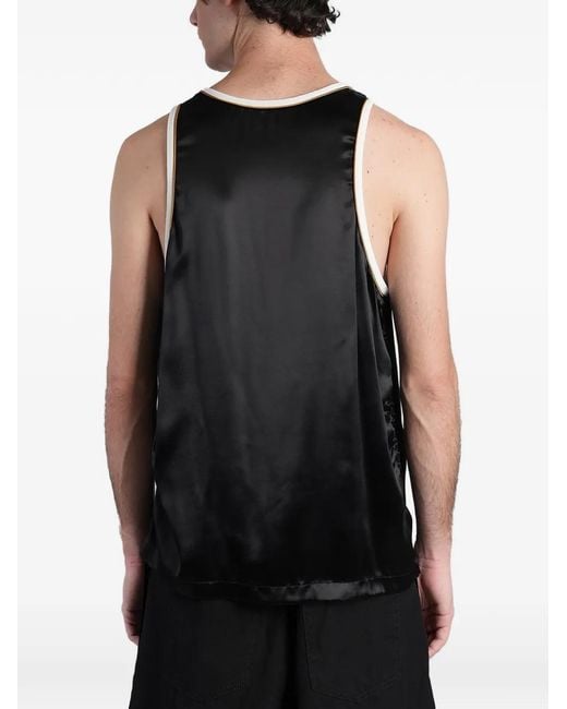 Ann Demeulemeester Black Endor Wrinkled Tank Top for men