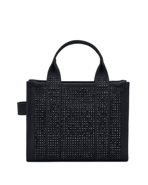 Marc Jacobs Black The Small Crystal Canvas Tote Bag